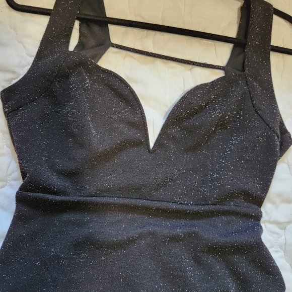 Sexy Evening Doll Black Shimmer Dress - Picture 8 of 11